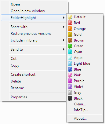 برنامج تلوين المجلدات لسهولة الوصول لها FolderHighlight.2.4